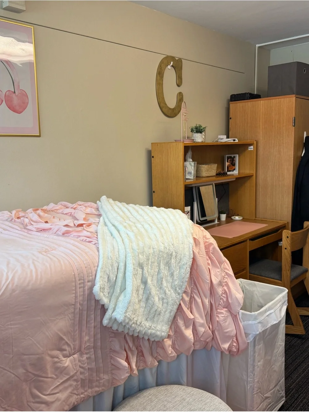 Soft Pink Ruffled Comforter Set - Brand